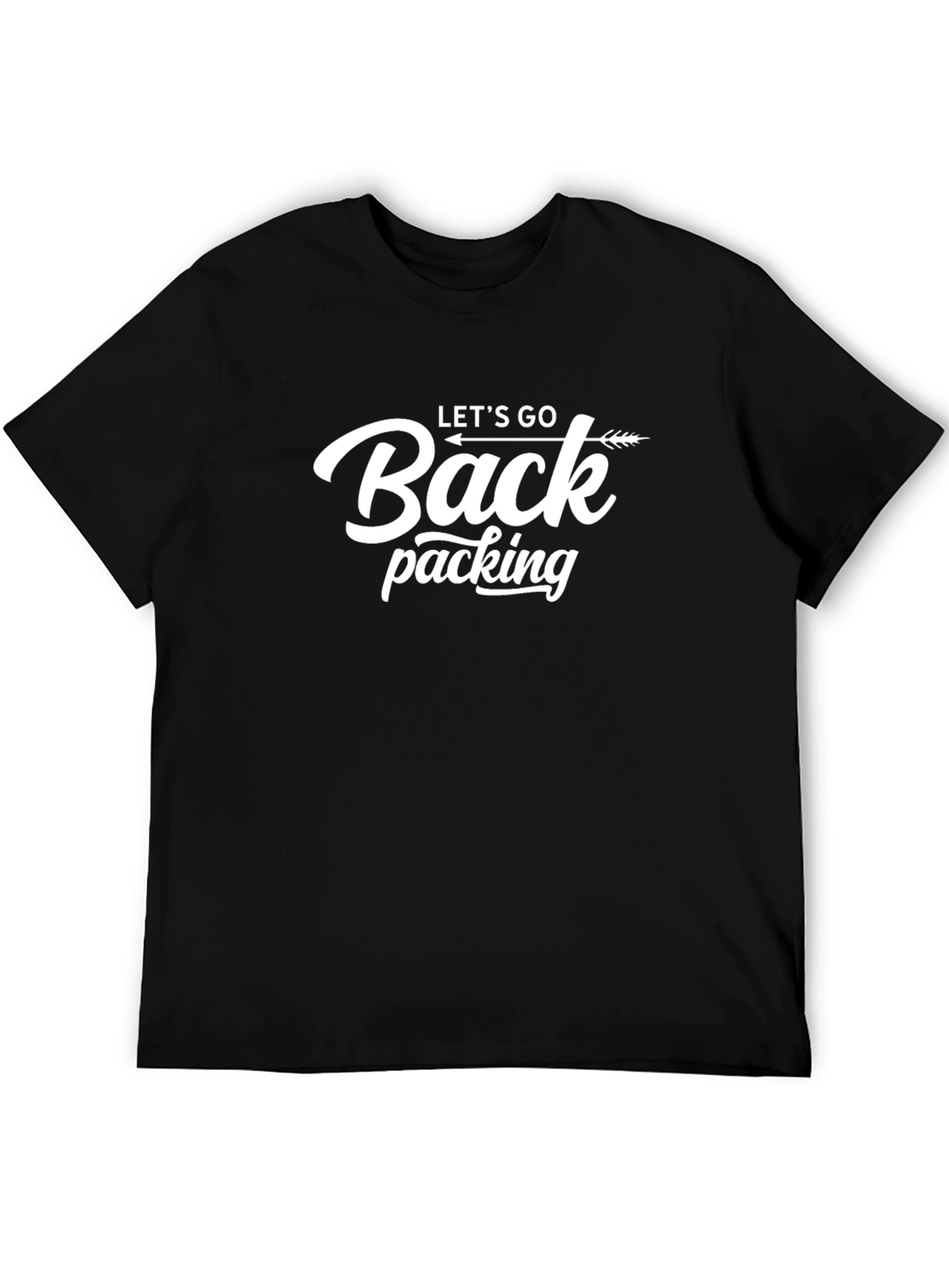 Lets Go Backpacking Black T-Shirt