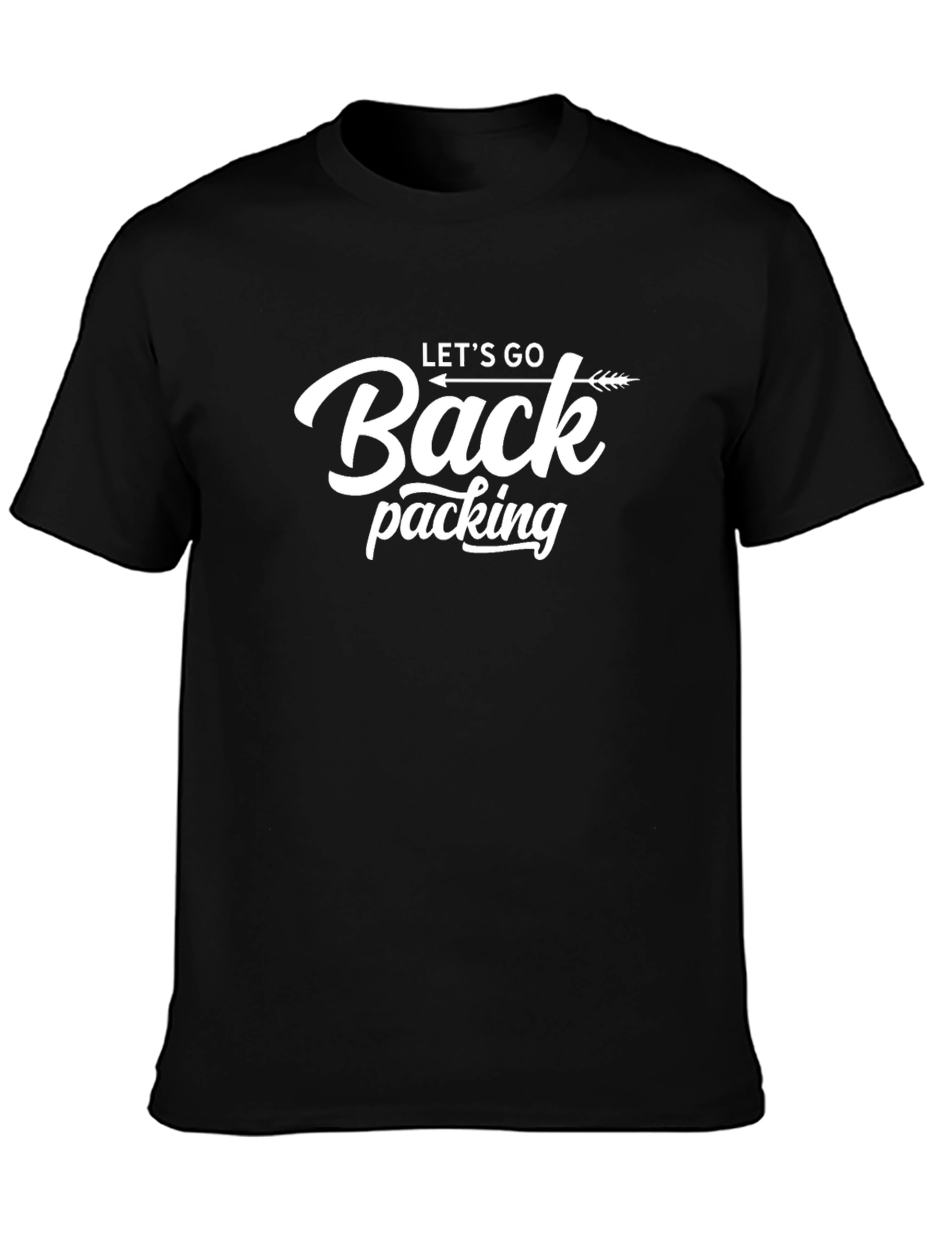 Lets Go Backpacking Black T-Shirt