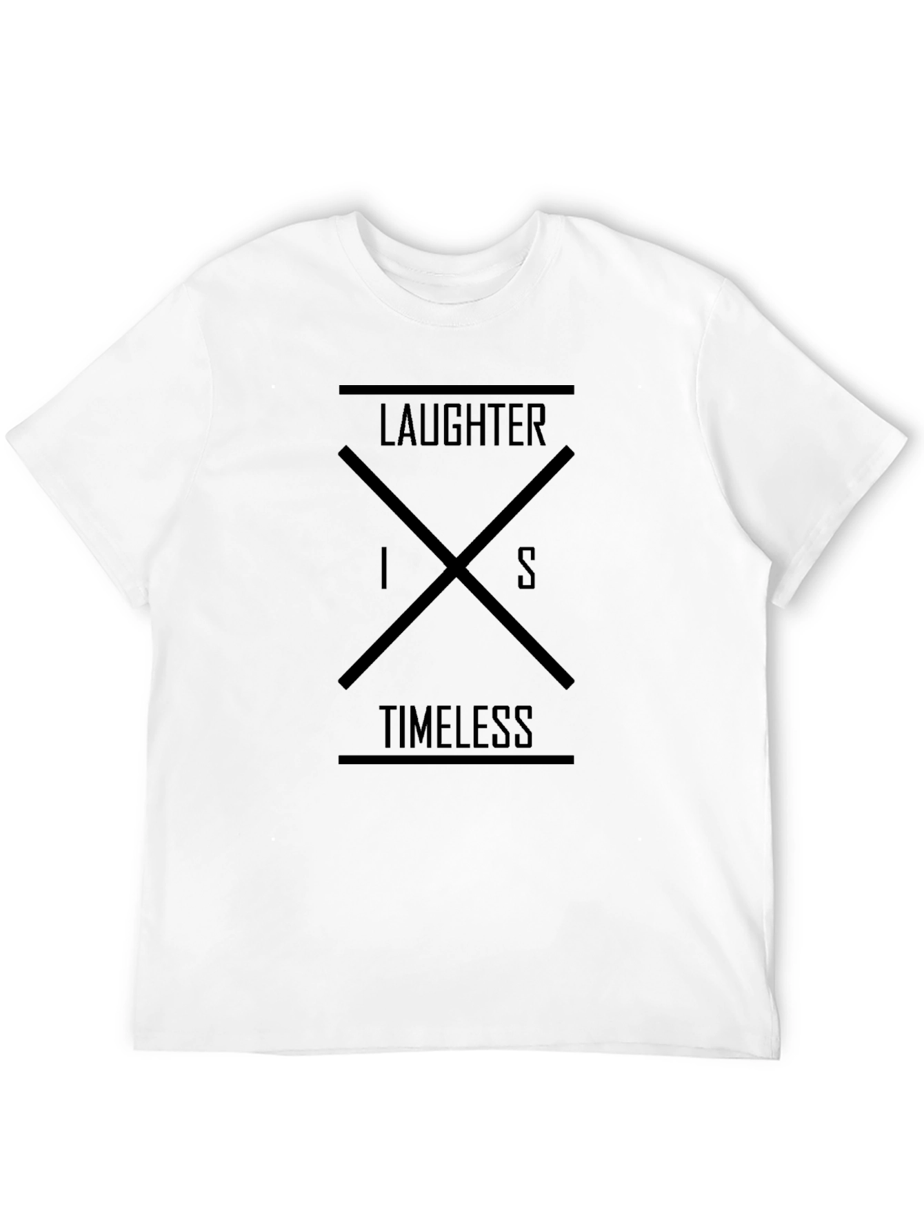 Laughter Is Timeless Black Graphic Tee