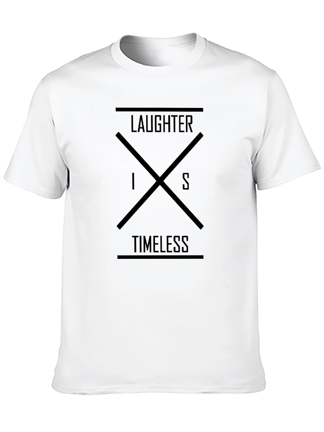 Laughter Is Timeless Black Graphic Tee