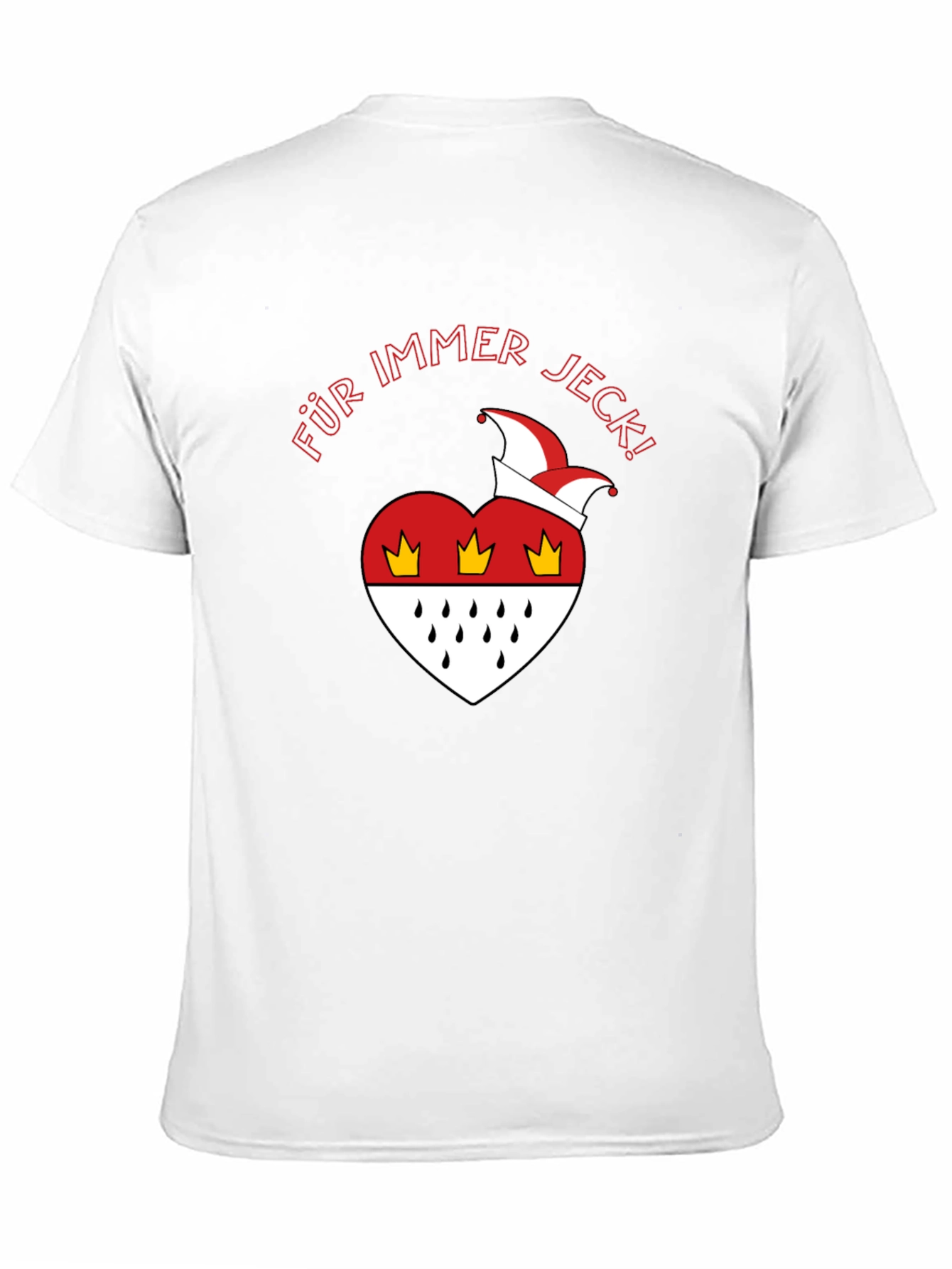 Für Immer Jeck T-Shirt - Cologne Carnival Heart Design