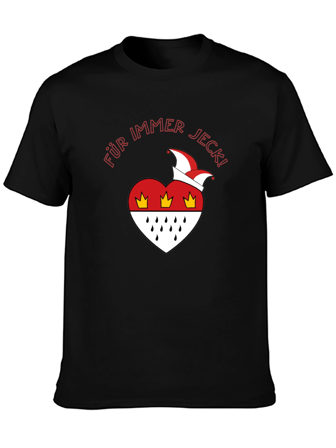 Für Immer Jeck T-Shirt - Cologne Carnival Heart Design