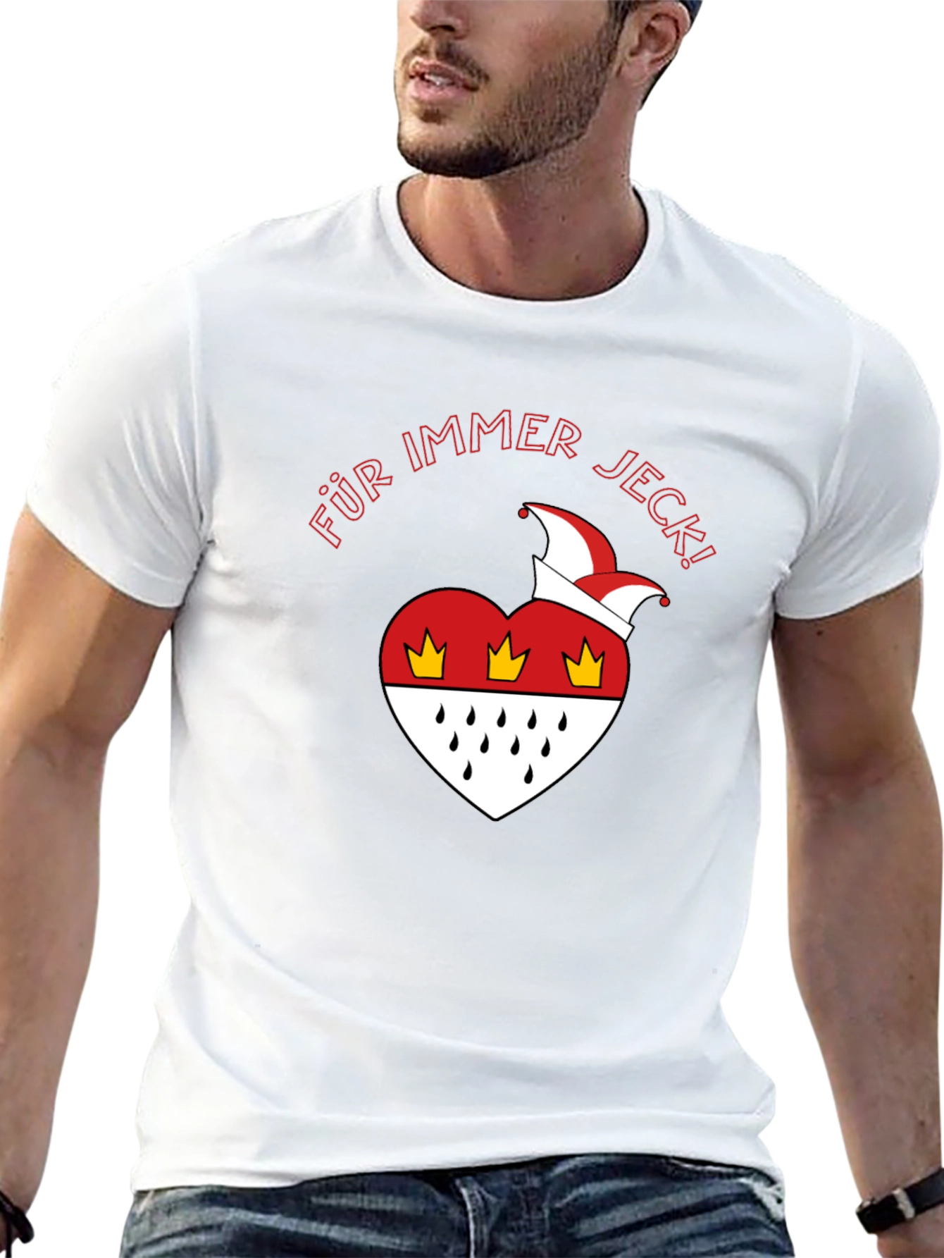 Für Immer Jeck T-Shirt - Cologne Carnival Heart Design