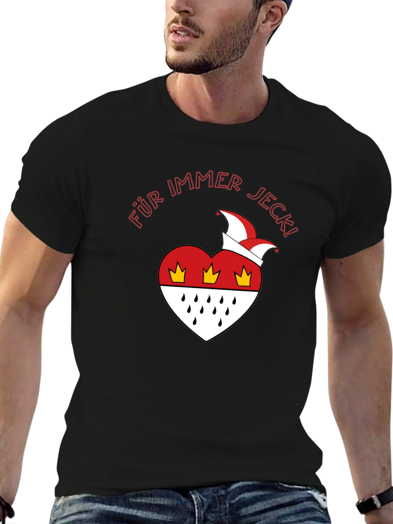 Für Immer Jeck T-Shirt - Cologne Carnival Heart Design
