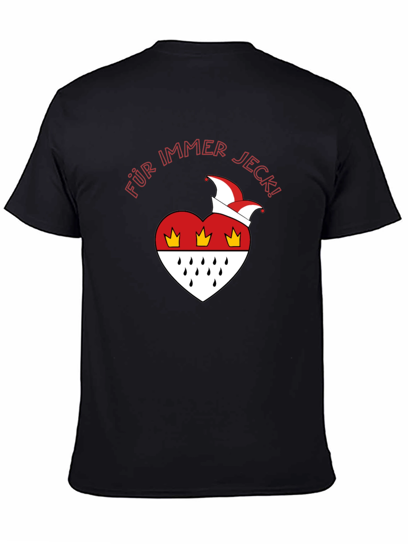 Für Immer Jeck T-Shirt - Cologne Carnival Heart Design