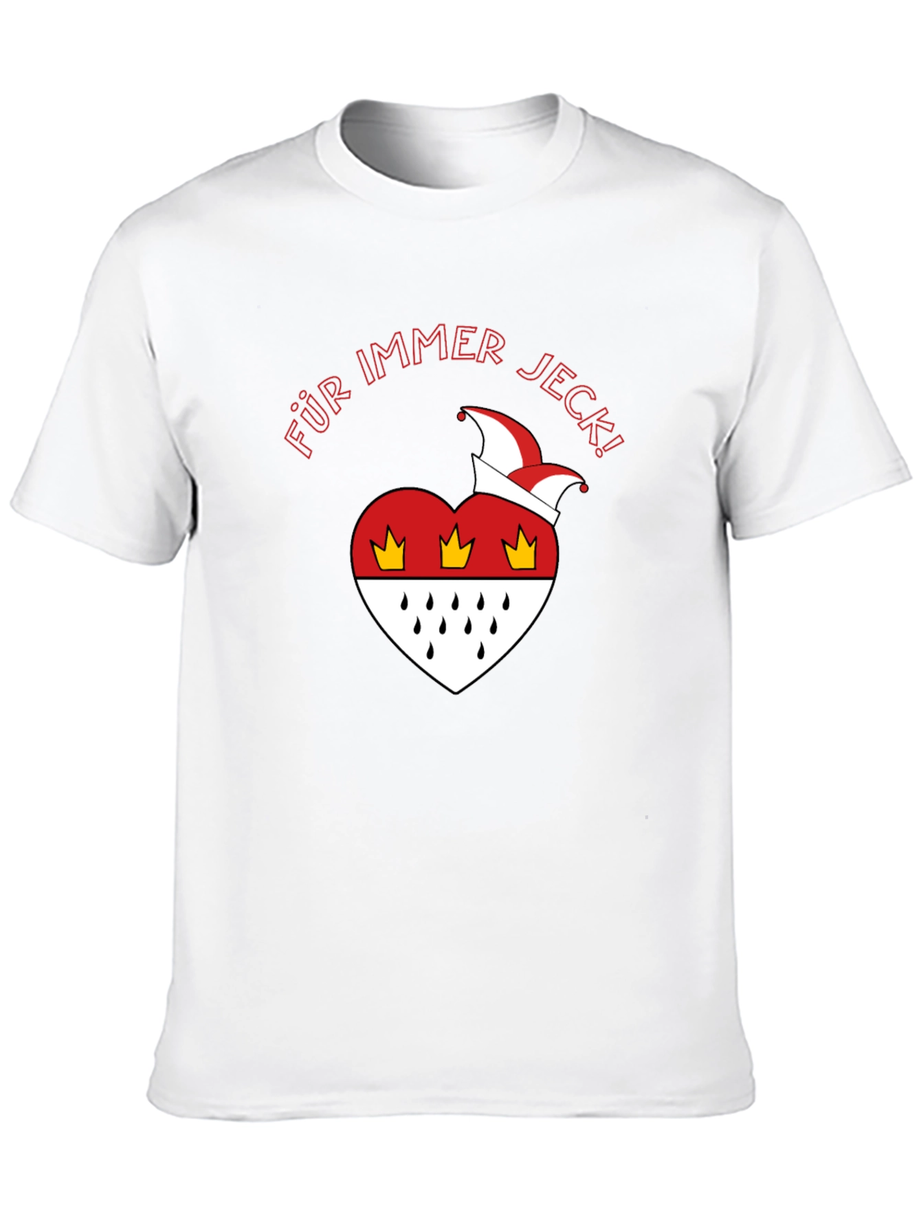 Für Immer Jeck T-Shirt - Cologne Carnival Heart Design