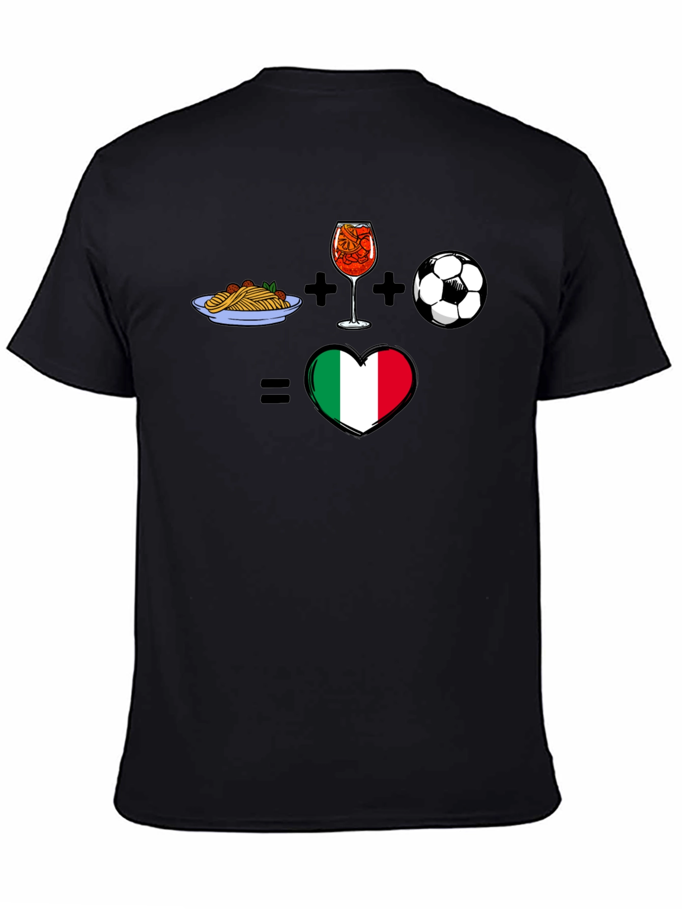 Italy Love: Food Drink Soccer T-Shirt