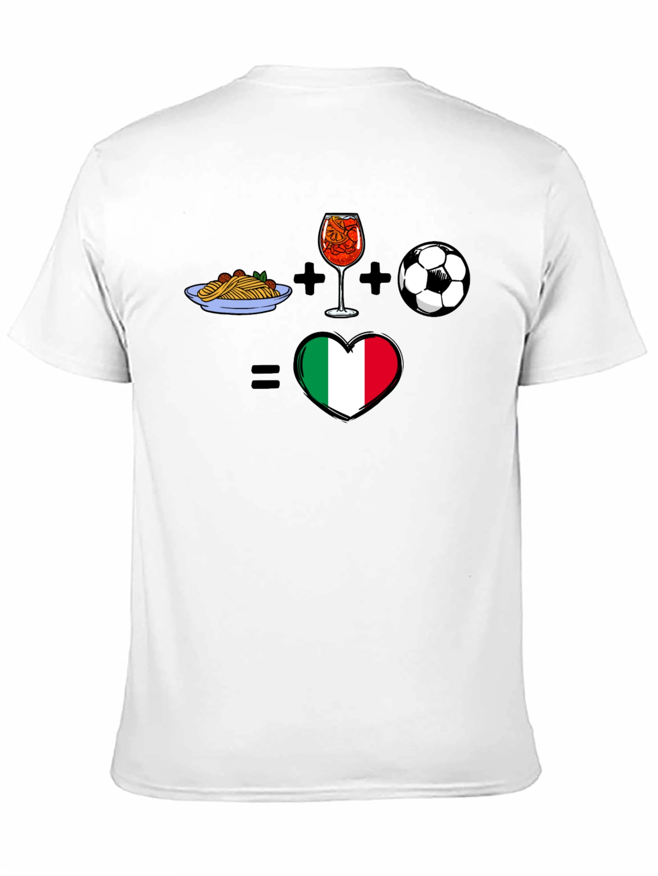 Italy Love: Food Drink Soccer T-Shirt