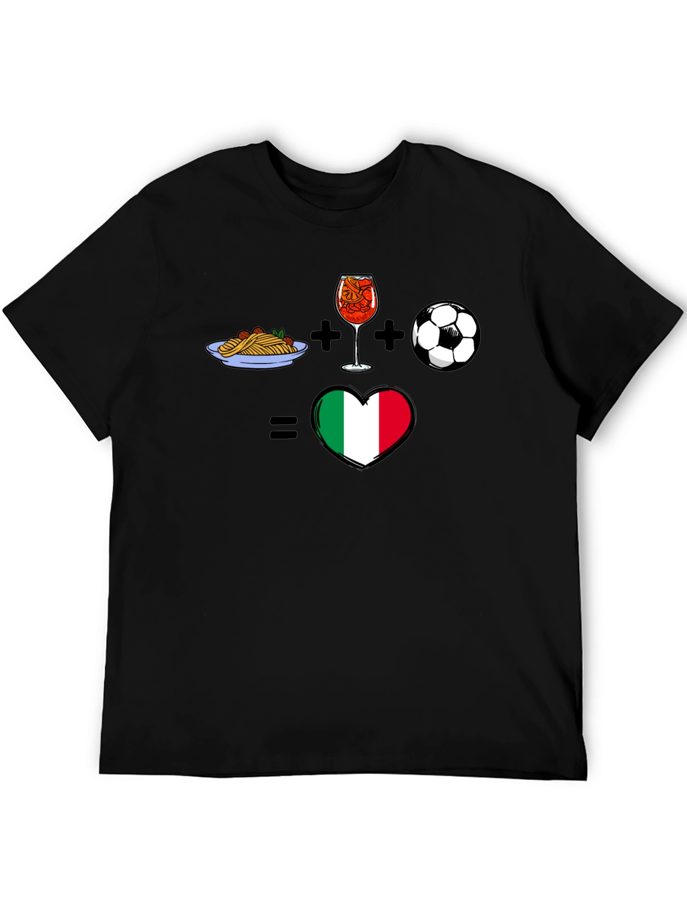 Italy Love: Food Drink Soccer T-Shirt
