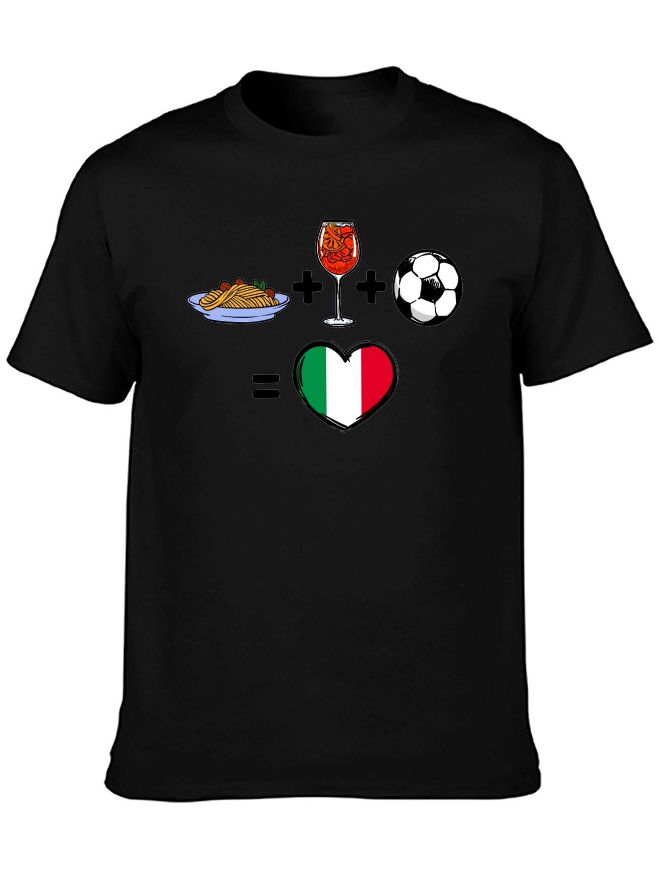 Italy Love: Food Drink Soccer T-Shirt