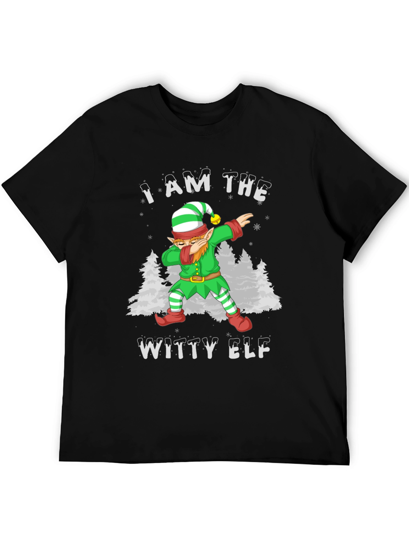 Witty Elf Dabbing T-Shirt - Holiday Fun