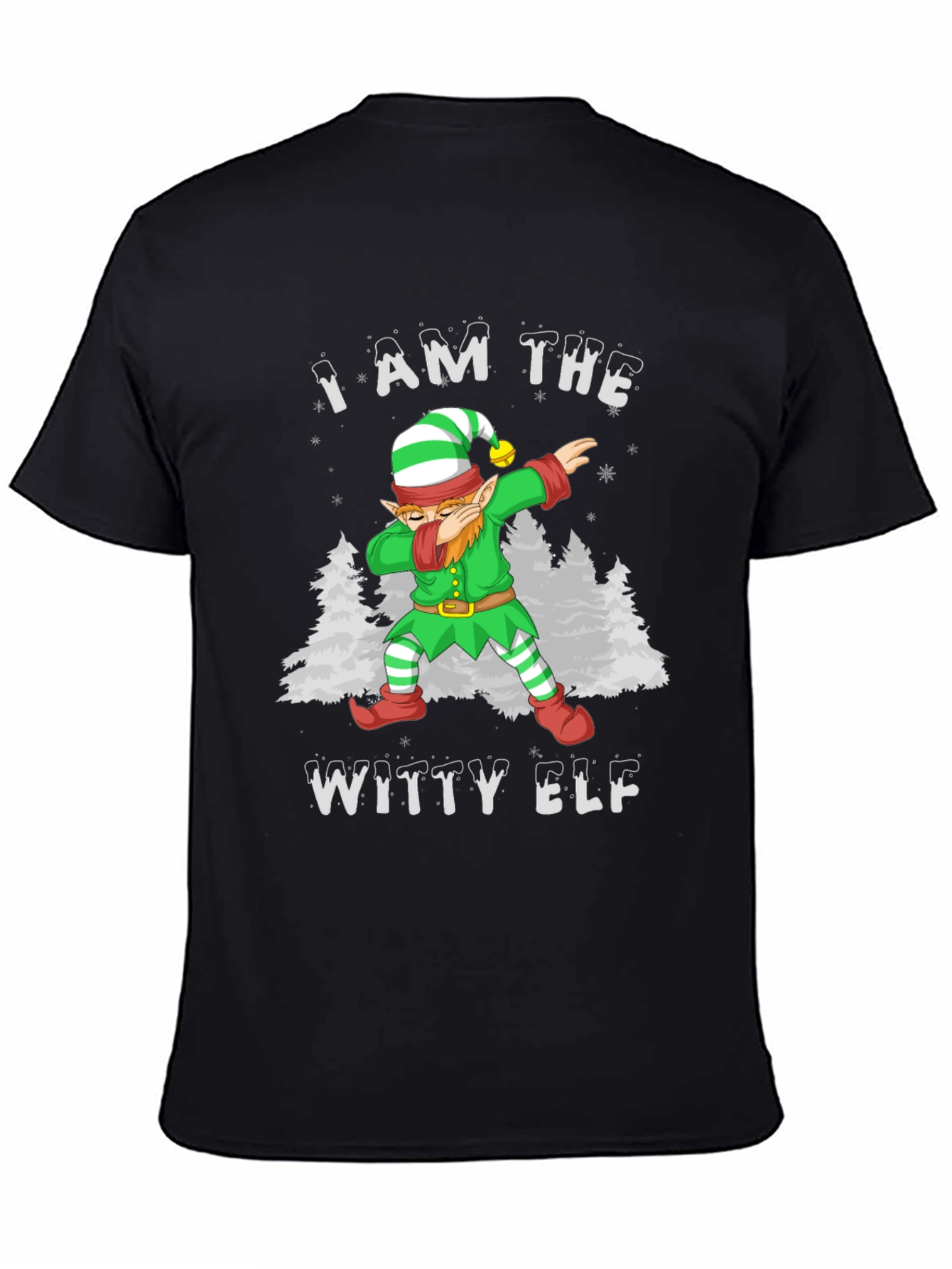 Witty Elf Dabbing T-Shirt - Holiday Fun