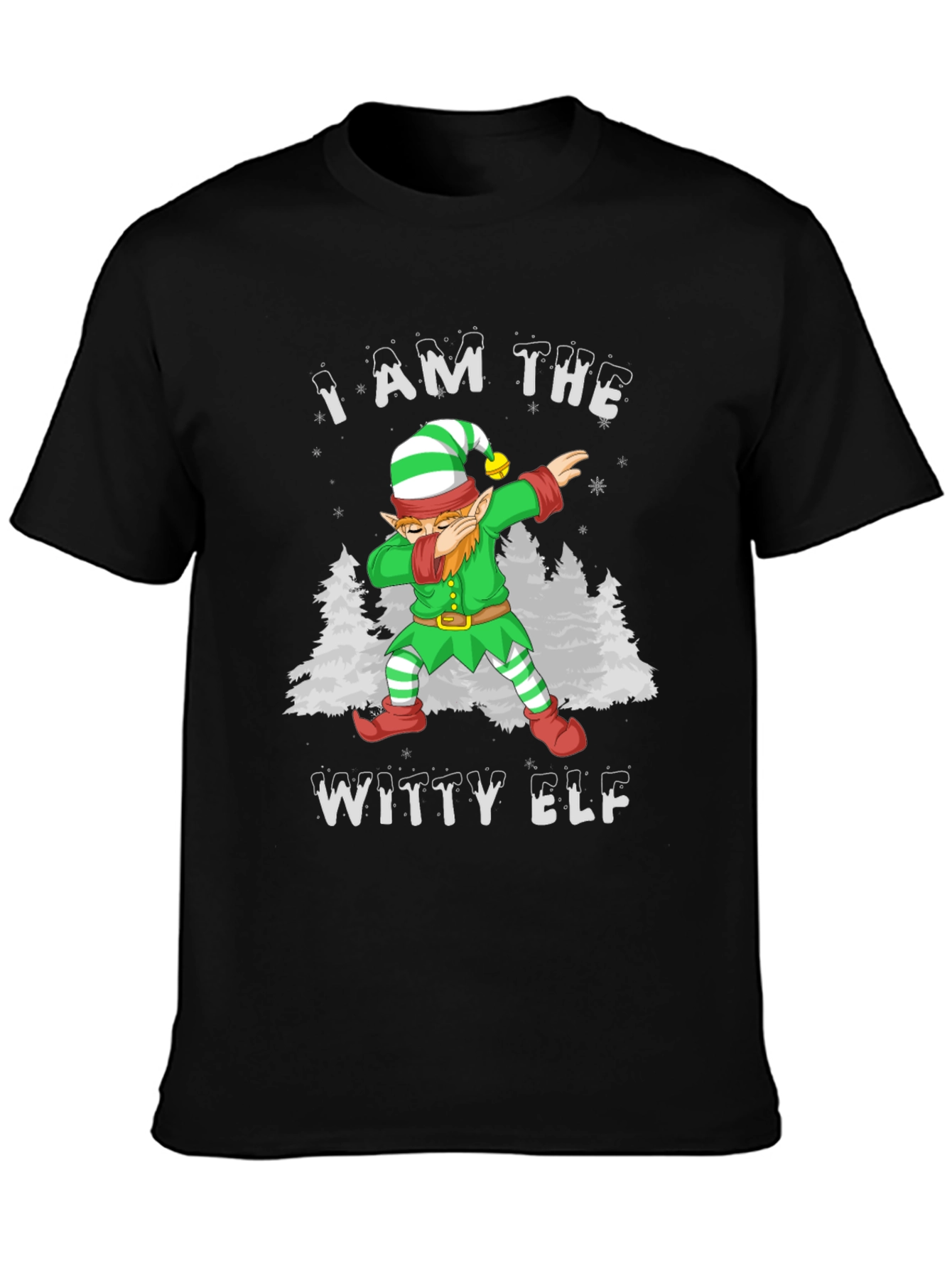 Witty Elf Dabbing T-Shirt - Holiday Fun