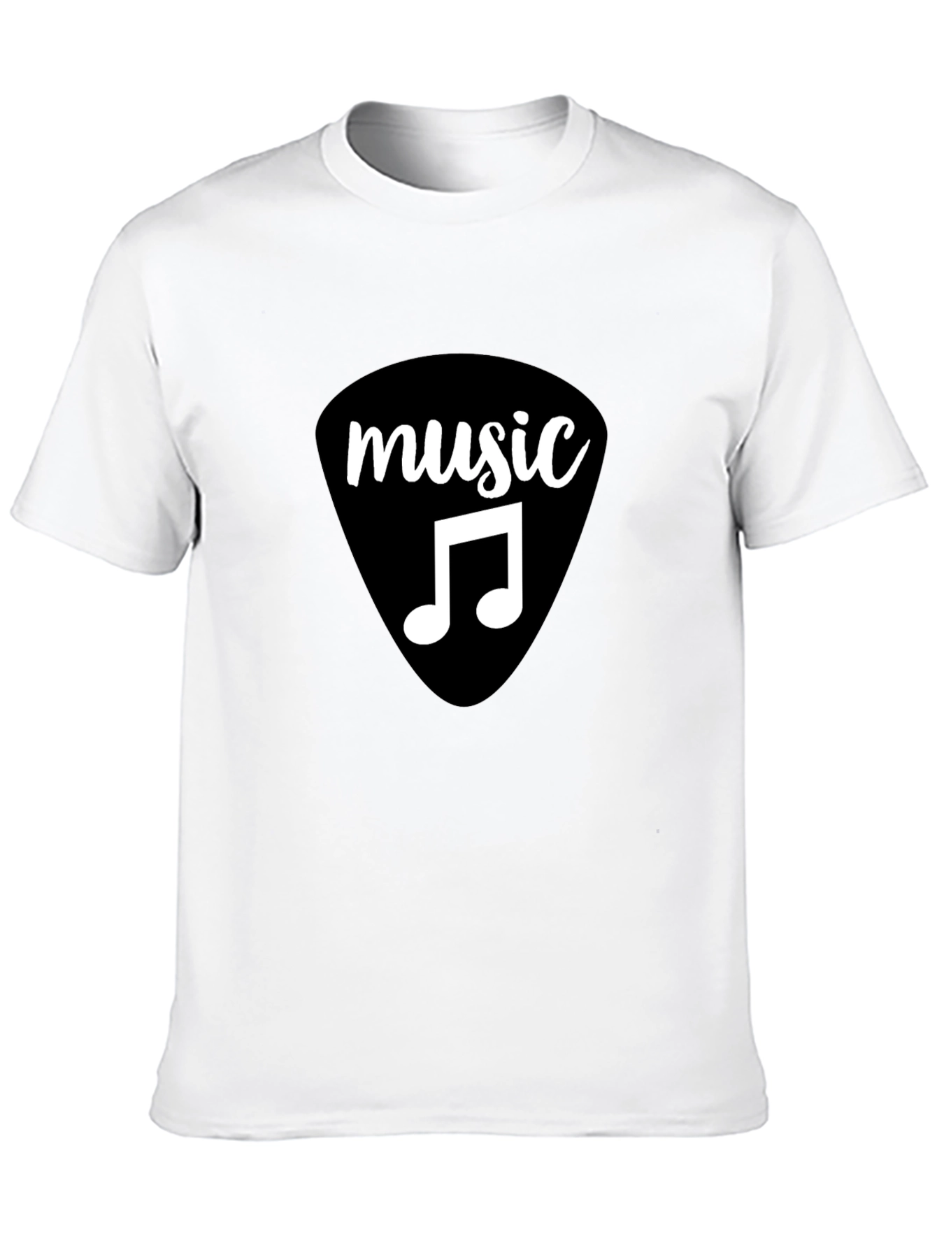 Music Graphic T-Shirt - Black Cotton Tee
