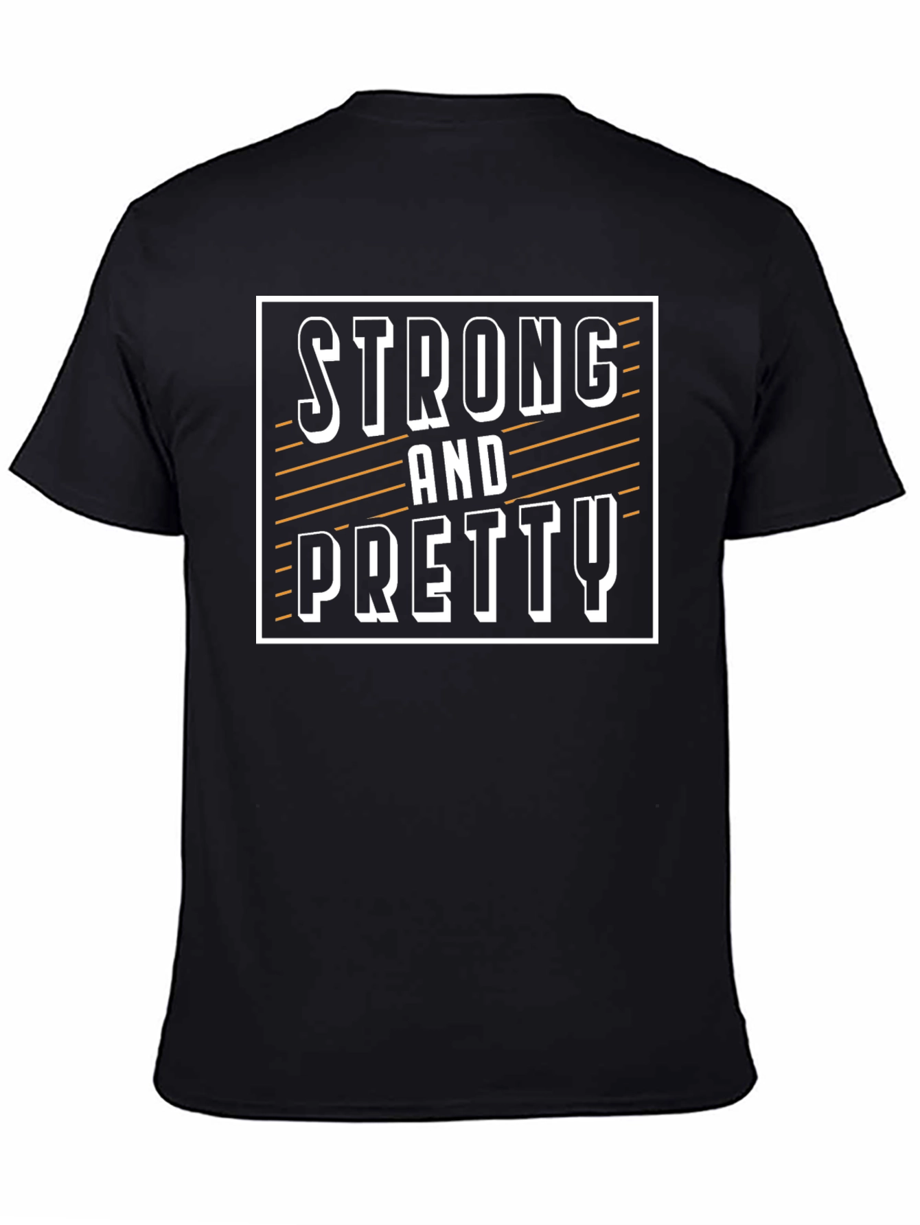 Strong and Pretty Graphic Print Black T-Shirt