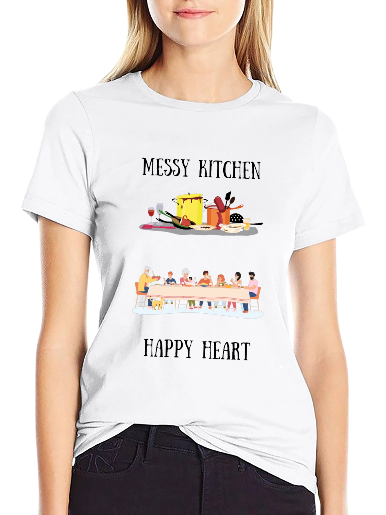 Messy Kitchen Happy Heart T-Shirt
