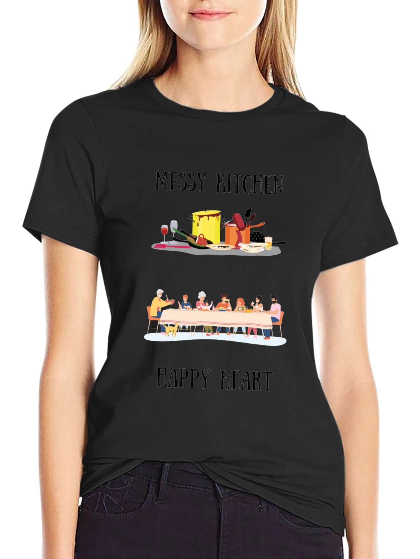 Messy Kitchen Happy Heart T-Shirt