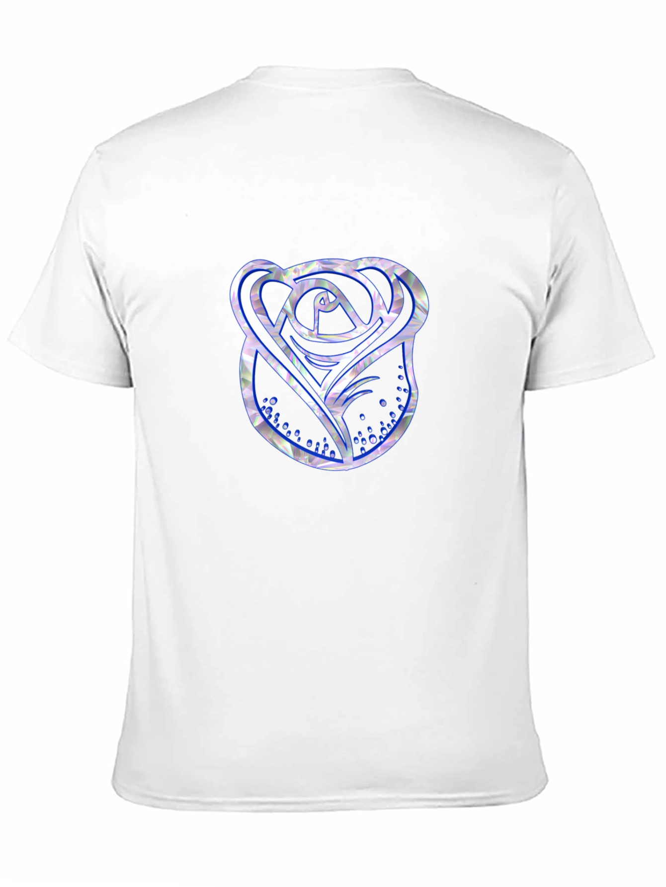 Rose Graphic Print Mens Black T-Shirt