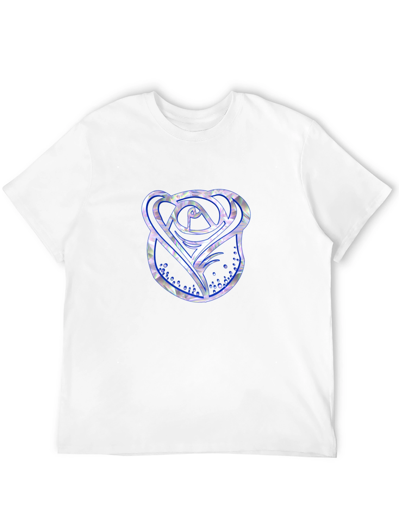 Rose Graphic Print Mens Black T-Shirt