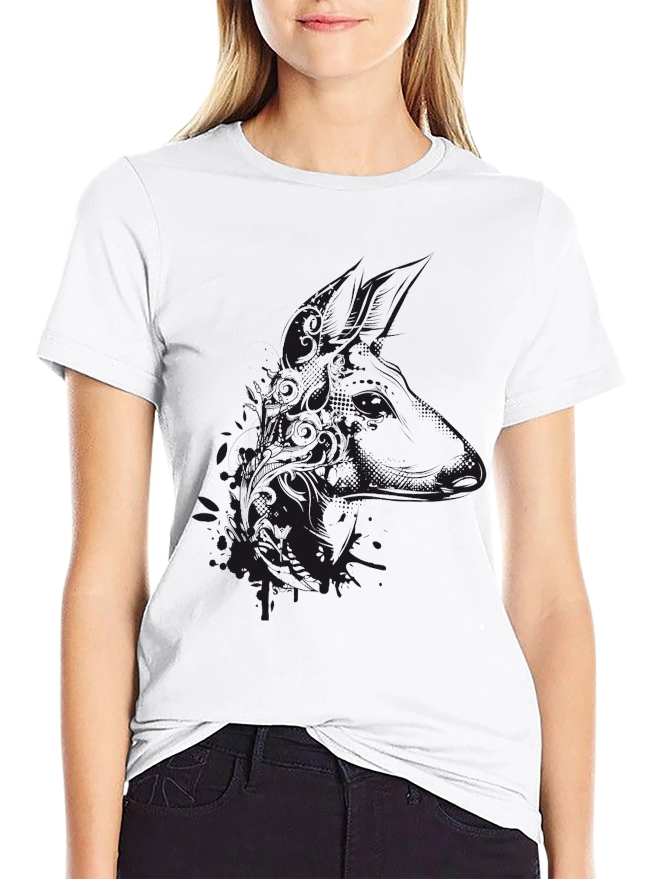 Mens Black Graphic Tee - Casual Style