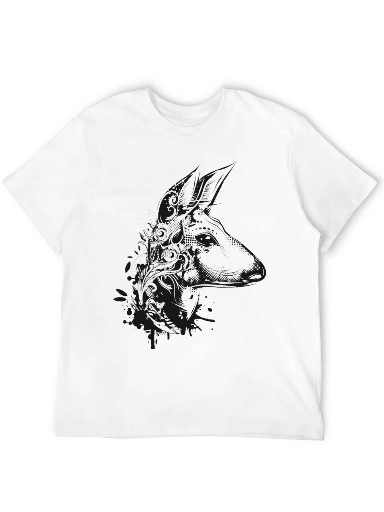 Mens Black Graphic Tee - Casual Style