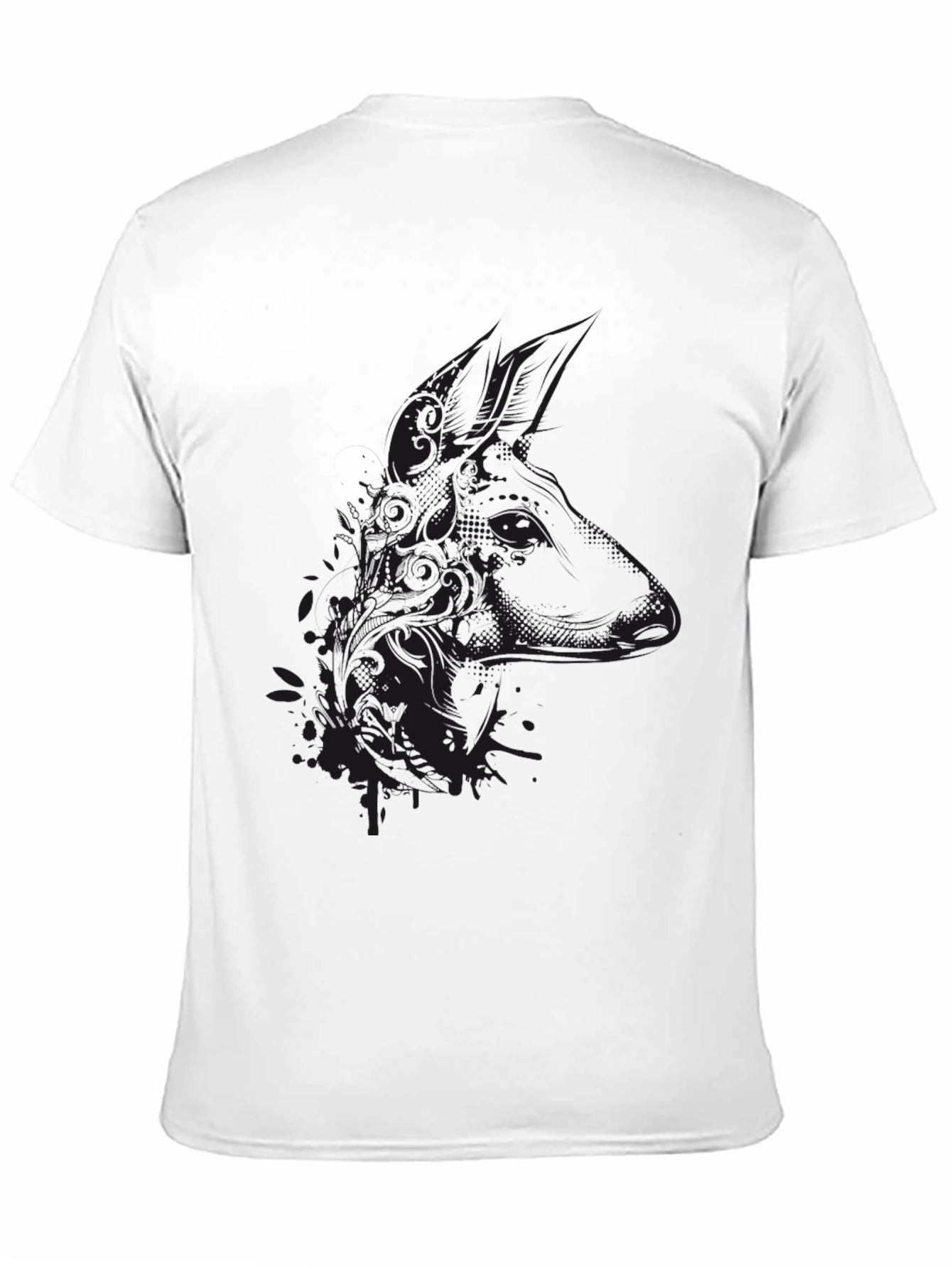 Mens Black Graphic Tee - Casual Style