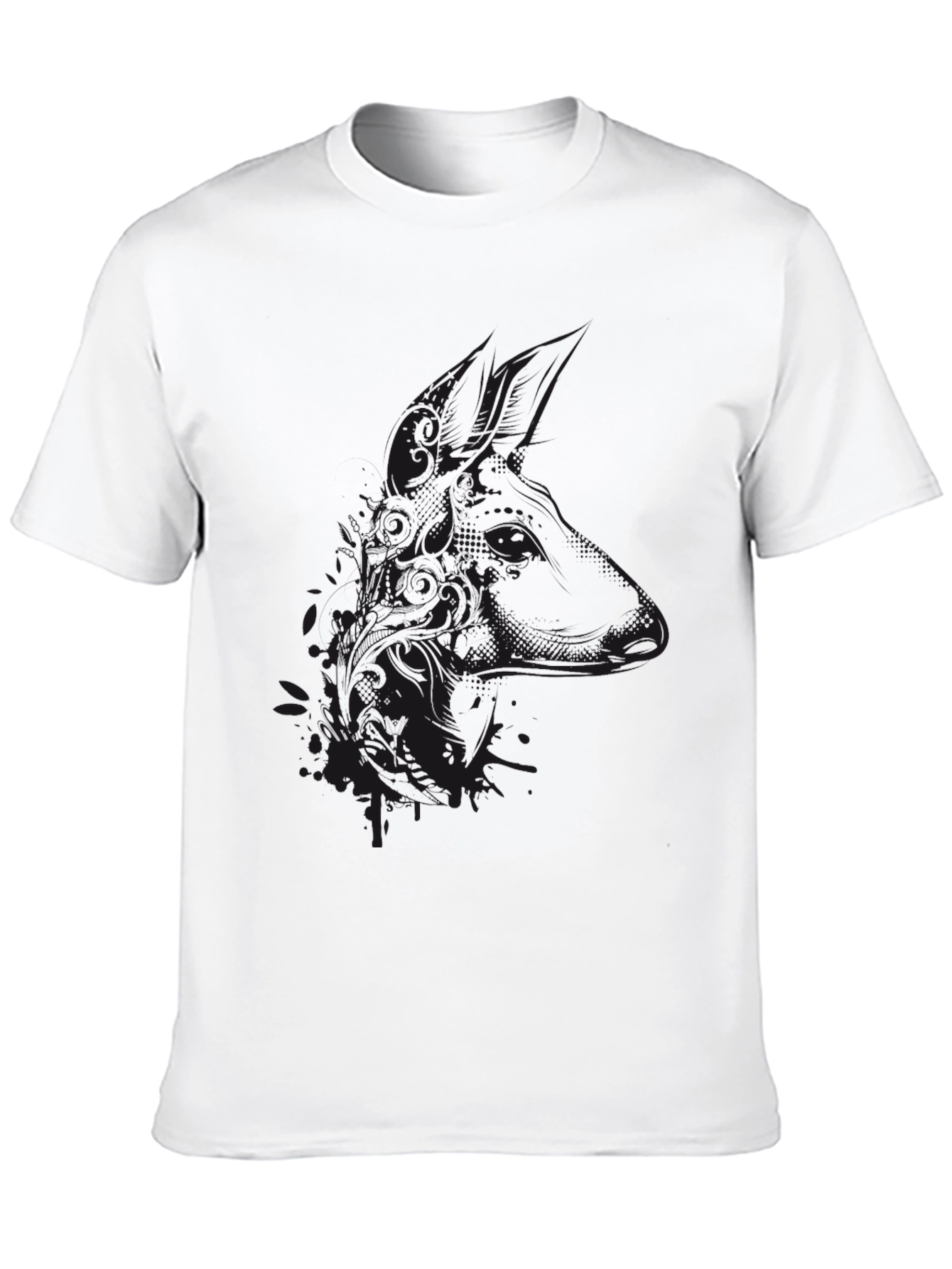 Mens Black Graphic Tee - Casual Style