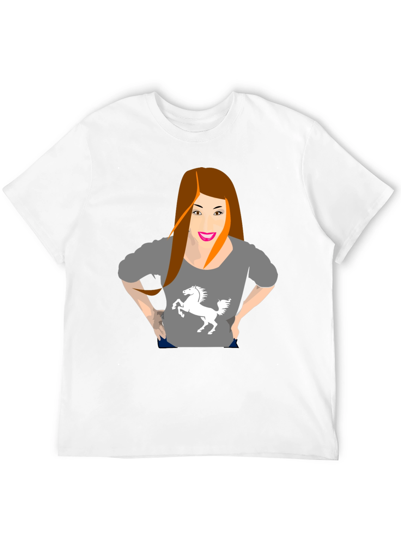 Black T-Shirt with Gray Graphic Tee Print