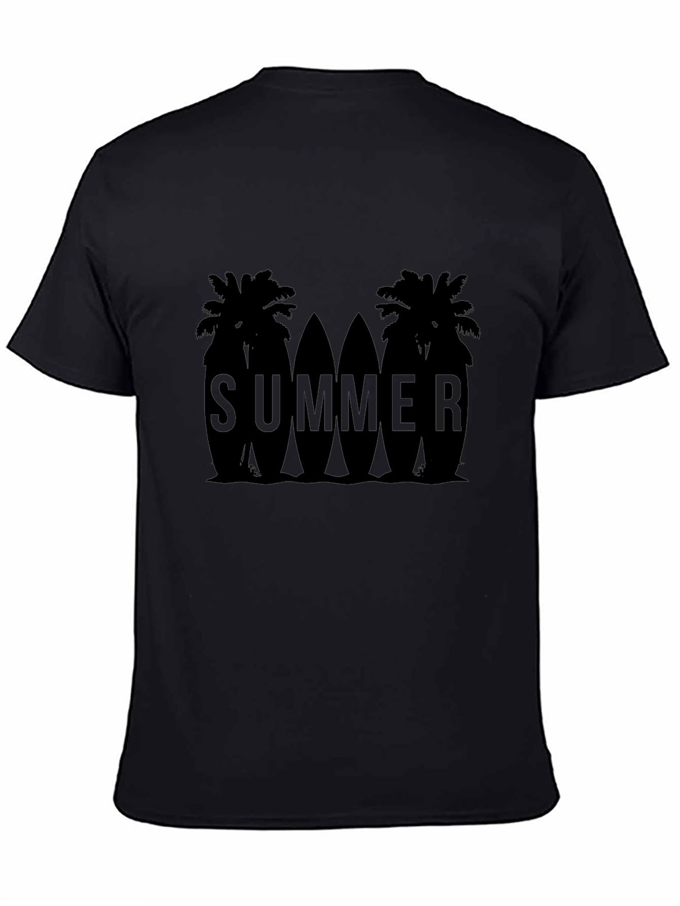 Summer Palms Surfboard Graphic T-Shirt