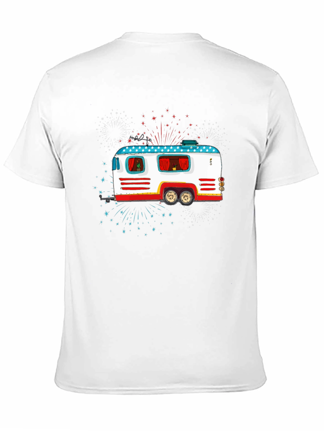 Patriotic Camper Graphic Tee - 4th of July Style