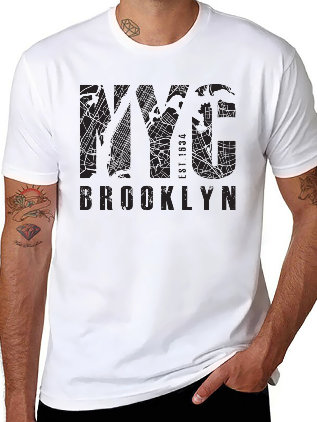 NYC Brooklyn Black Graphic Tee