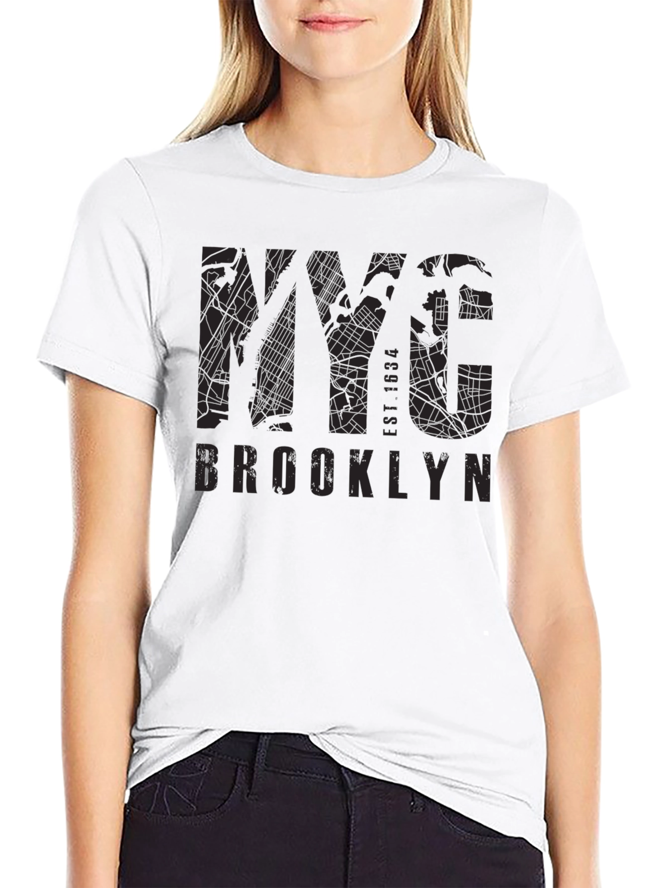 NYC Brooklyn Black Graphic Tee