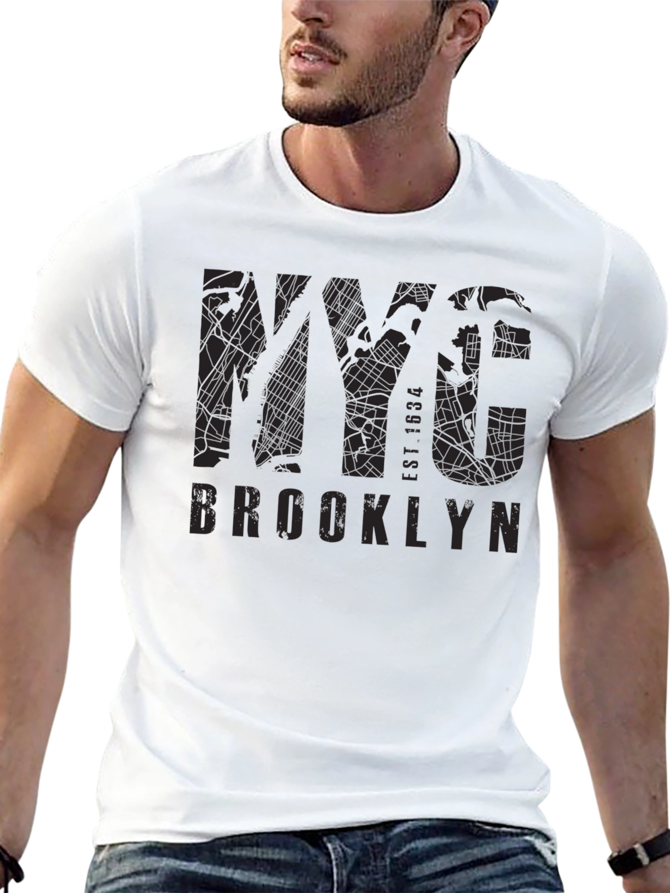 NYC Brooklyn Black Graphic Tee
