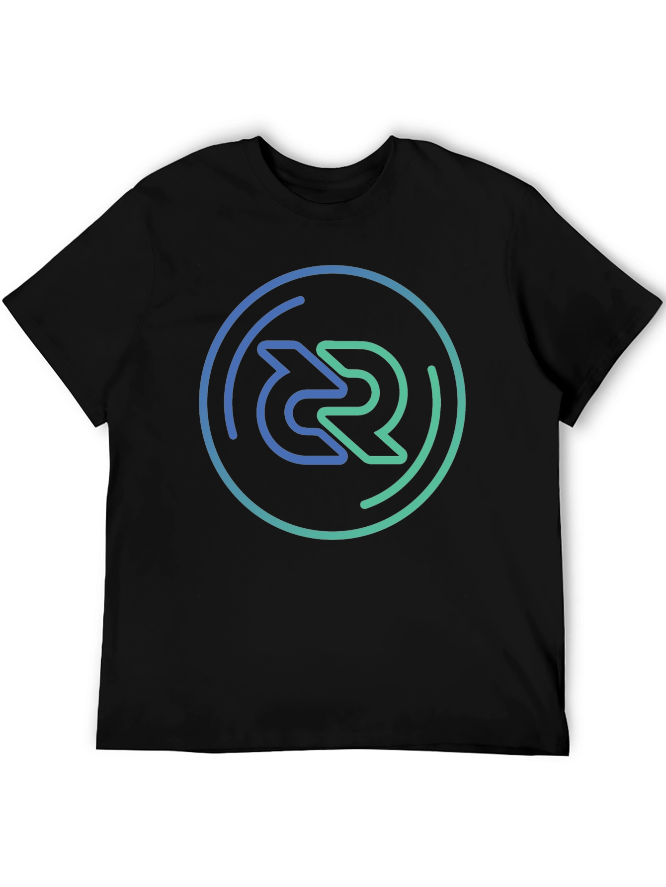 Modern Circle Logo Black T-Shirt