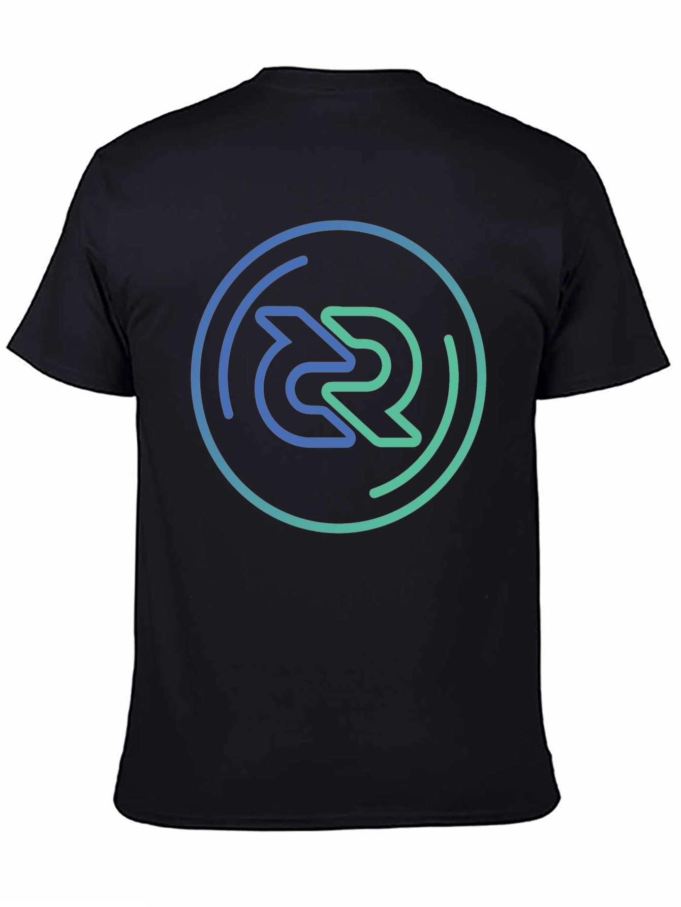 Modern Circle Logo Black T-Shirt