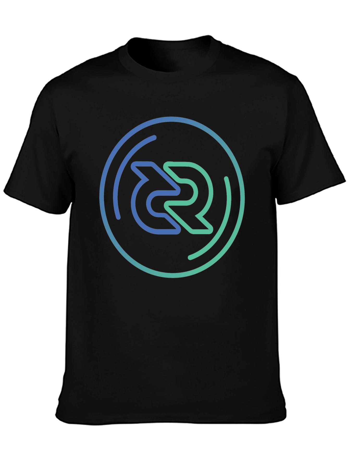 Modern Circle Logo Black T-Shirt