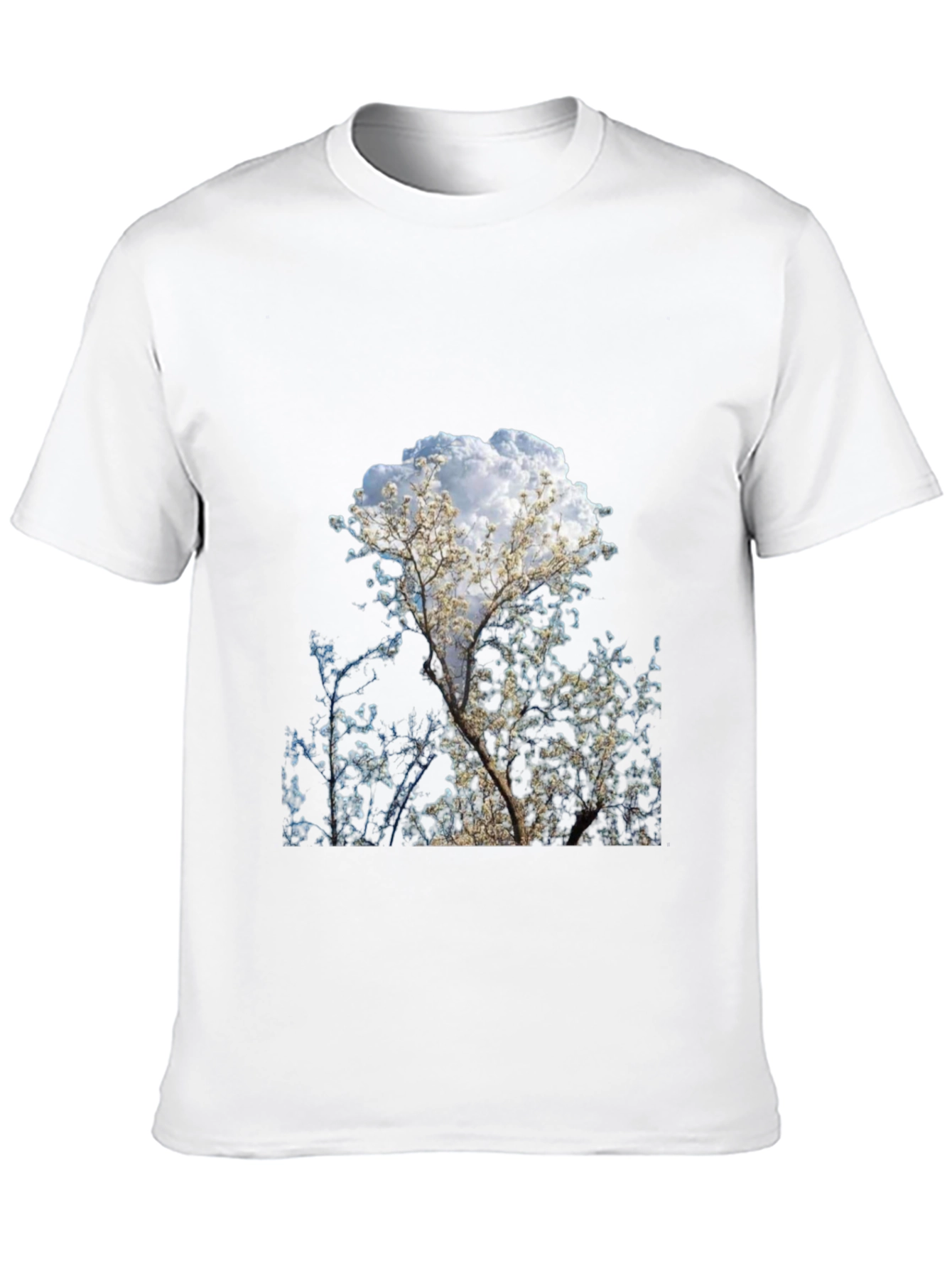Tree Print Black T-Shirt - Nature Inspired Design