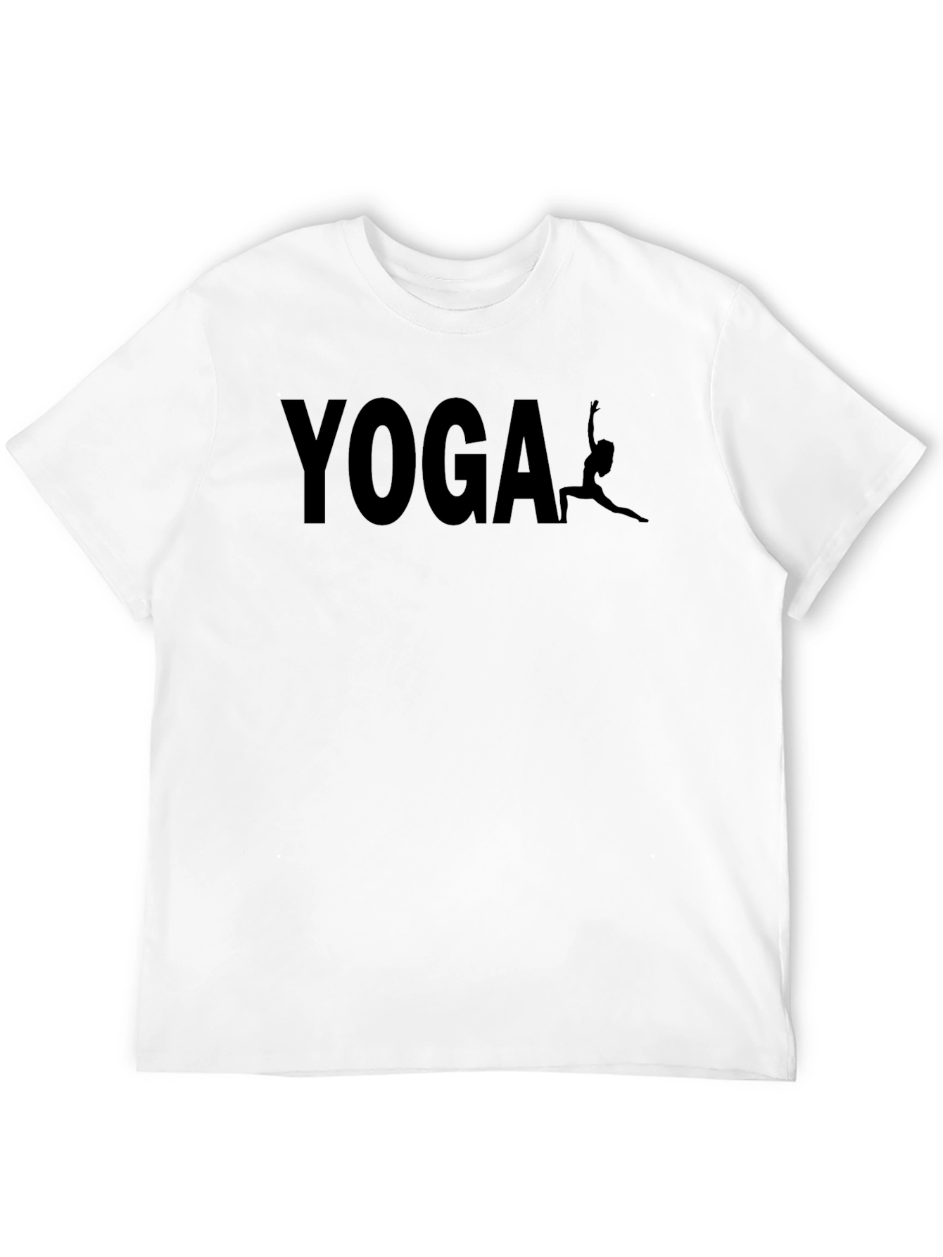 Yoga Graphic Print Black T-Shirt