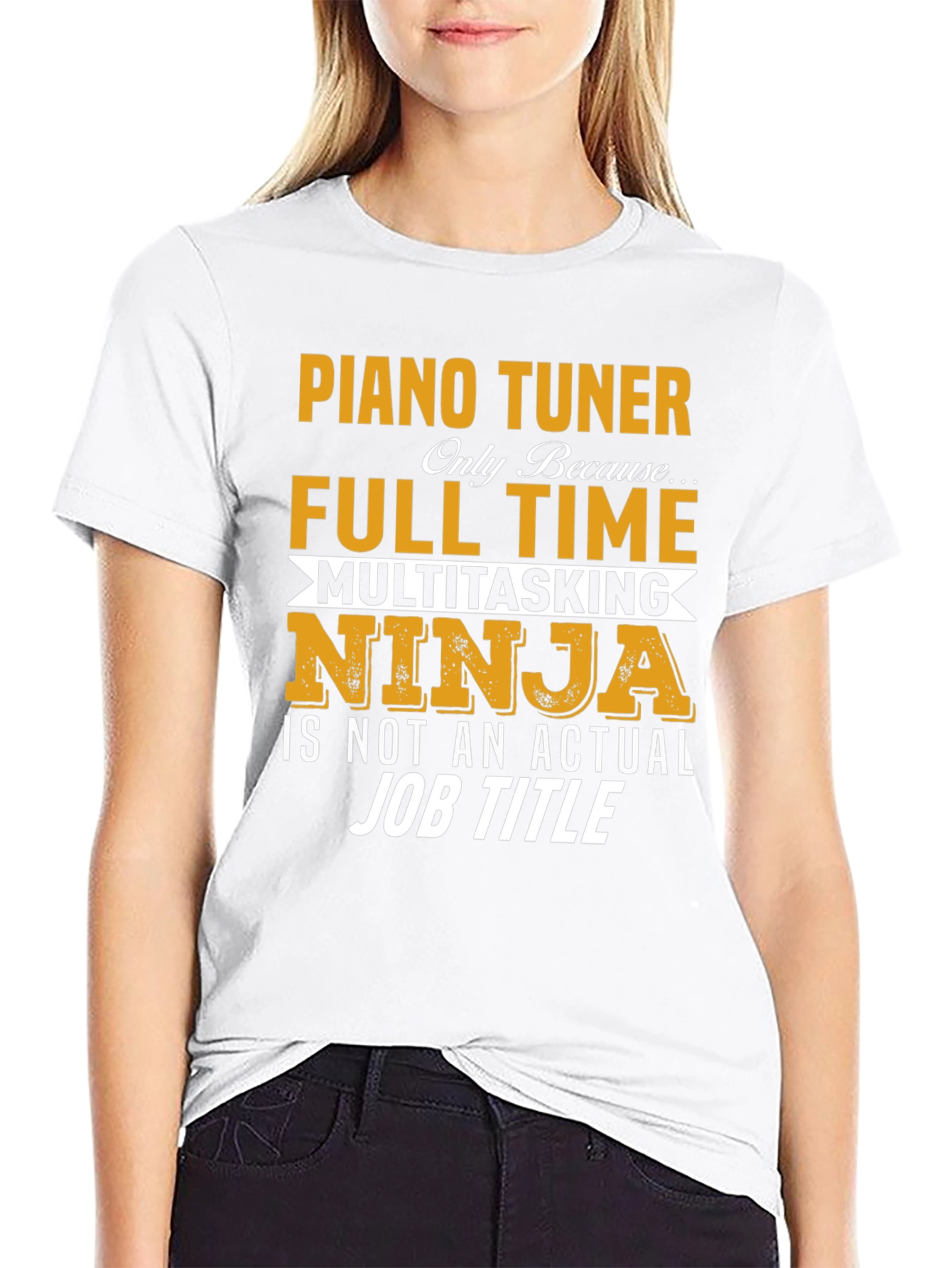 Piano Tuner Full Time Ninja T-Shirt