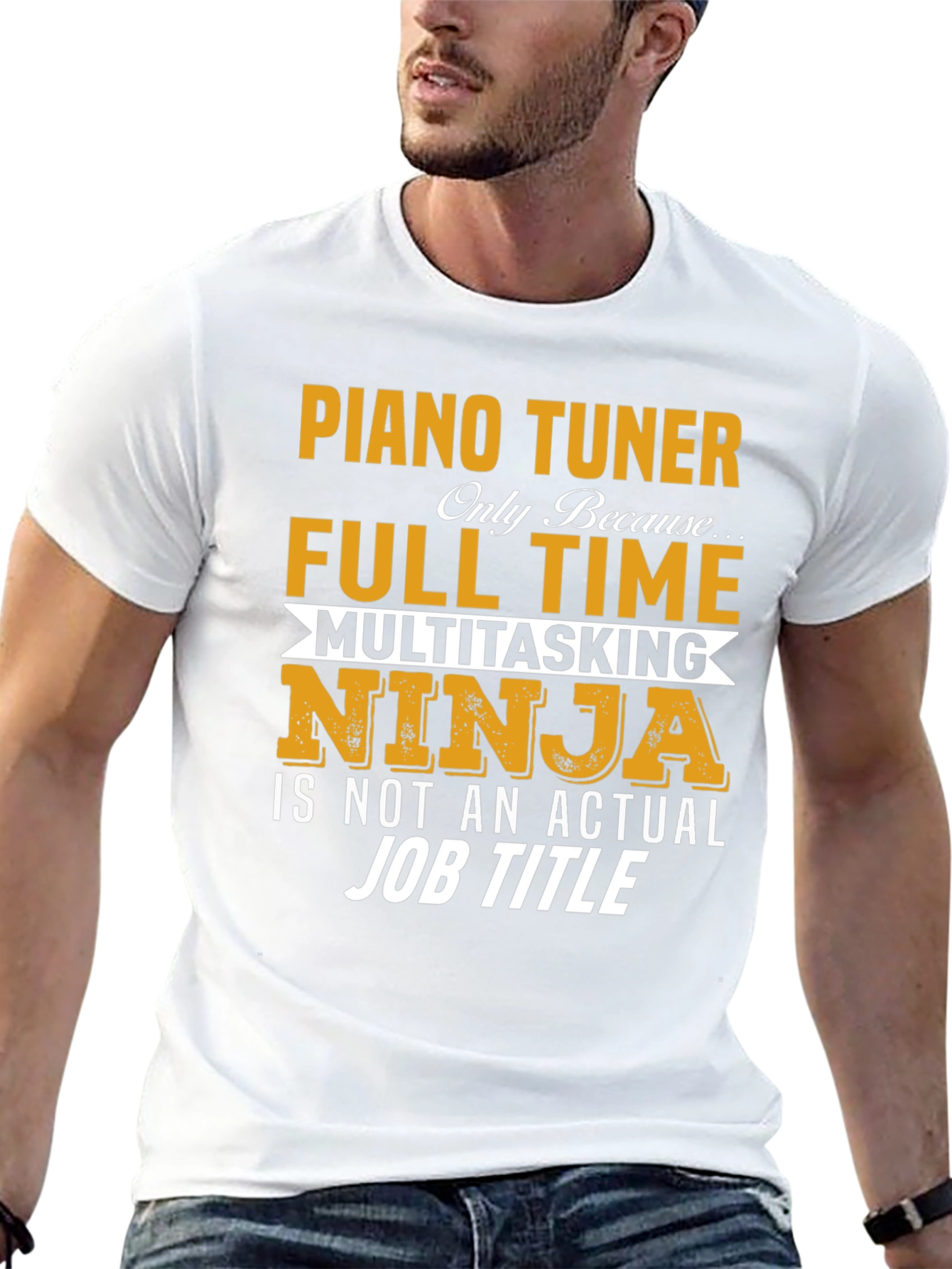 Piano Tuner Full Time Ninja T-Shirt