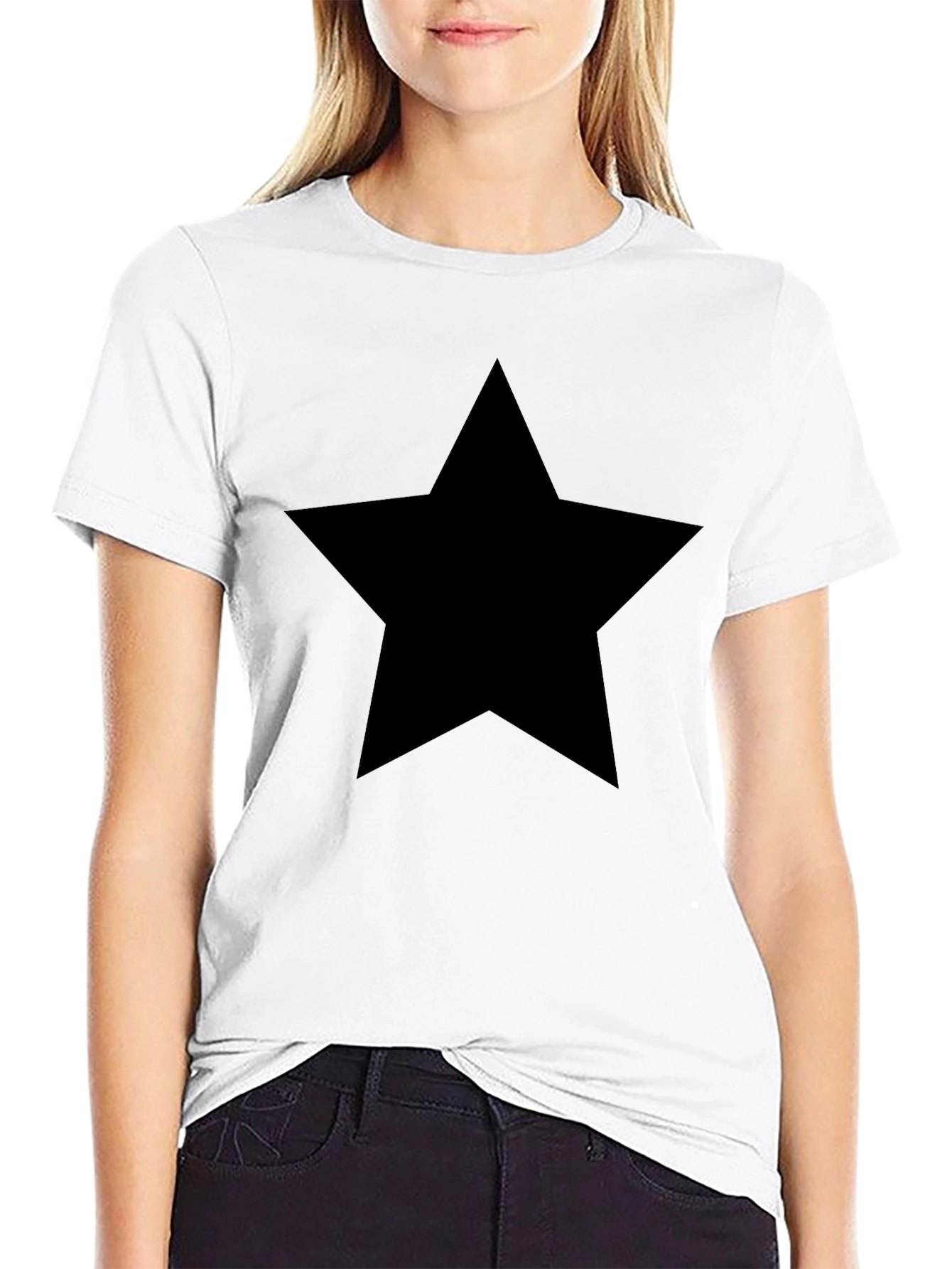 Bold Black Star T-Shirt - Stylish Mens Tee