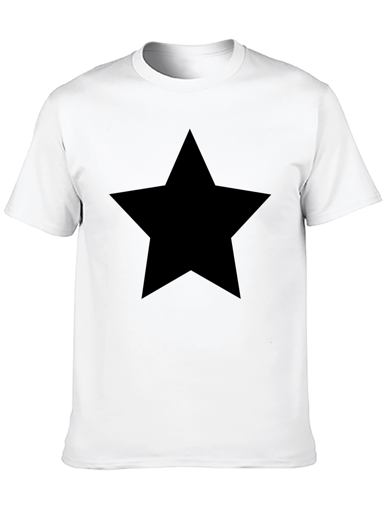 Bold Black Star T-Shirt - Stylish Mens Tee