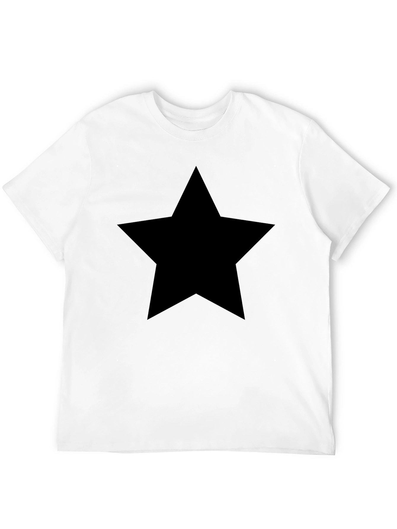 Bold Black Star T-Shirt - Stylish Mens Tee