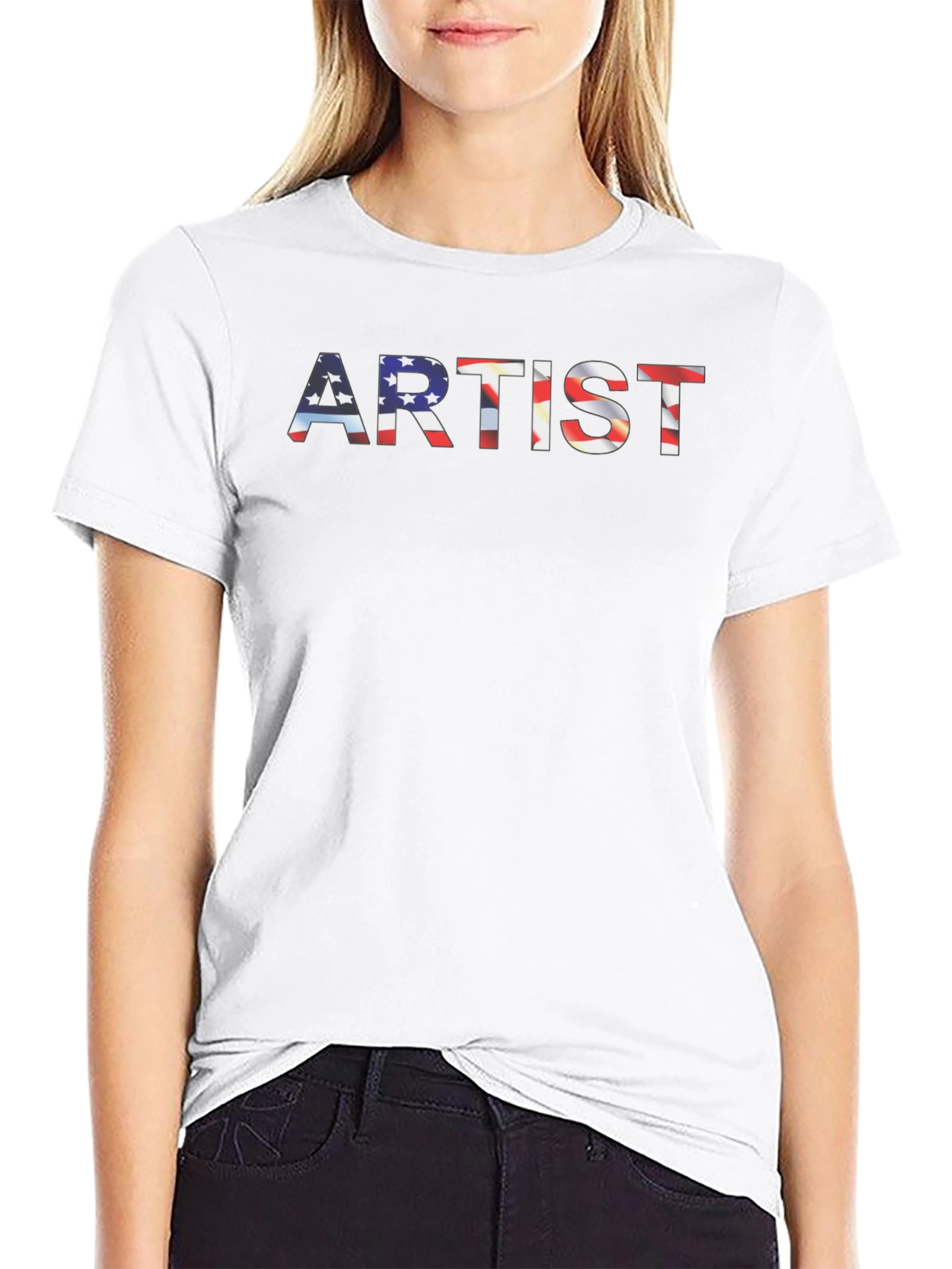 Artist USA Flag Fill T-Shirt