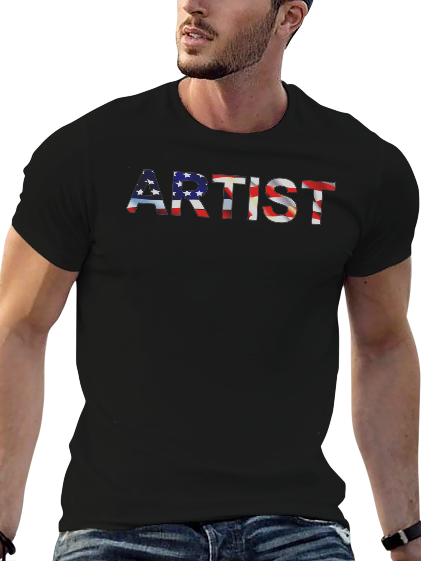 Artist USA Flag Fill T-Shirt