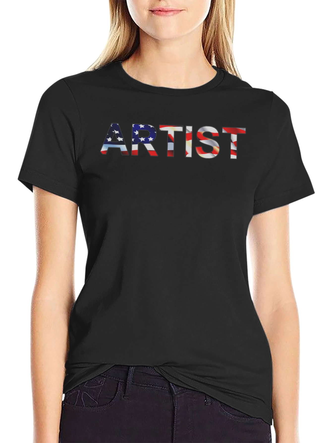 Artist USA Flag Fill T-Shirt