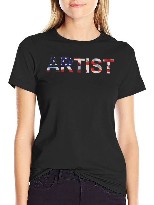 Artist USA Flag Fill T-Shirt
