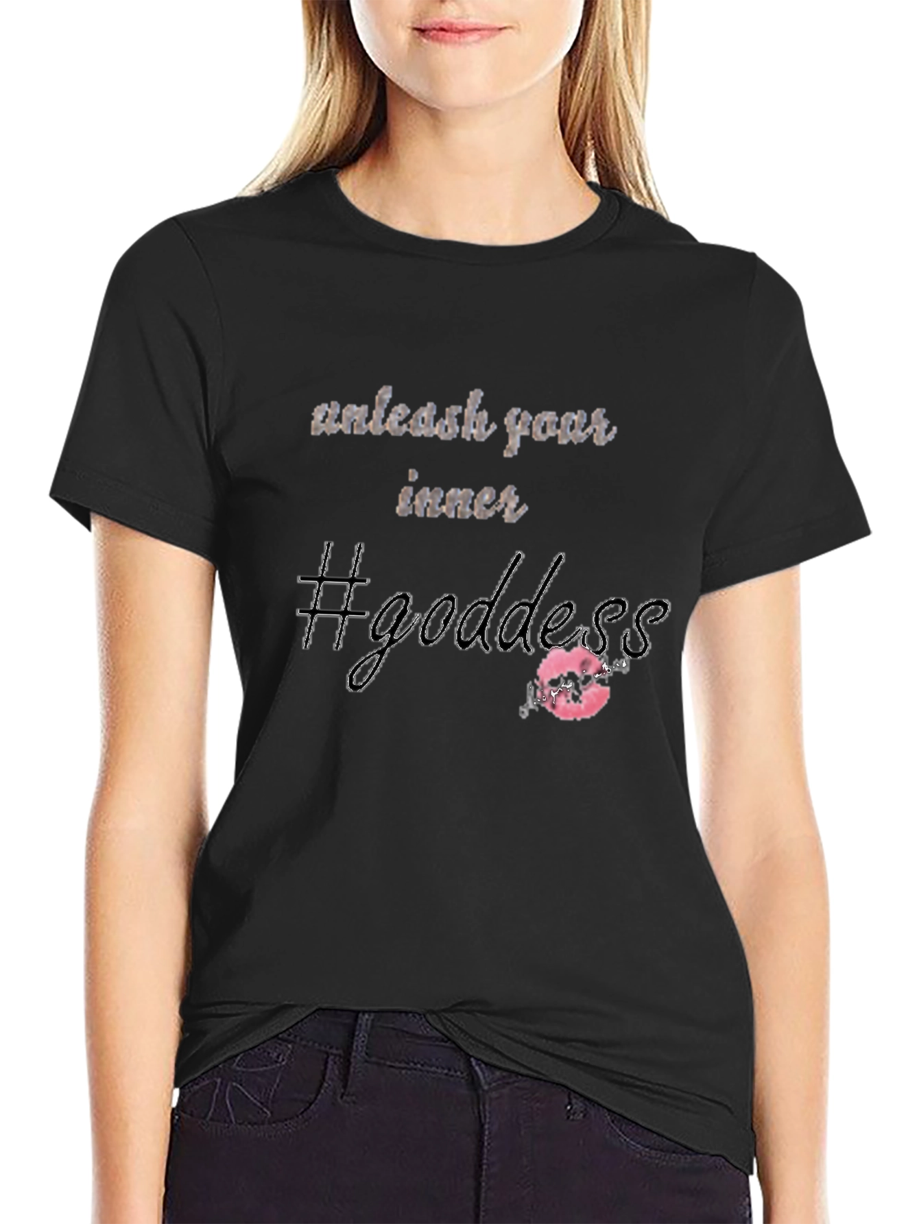 Unleash Your Inner Goddess Black T-Shirt