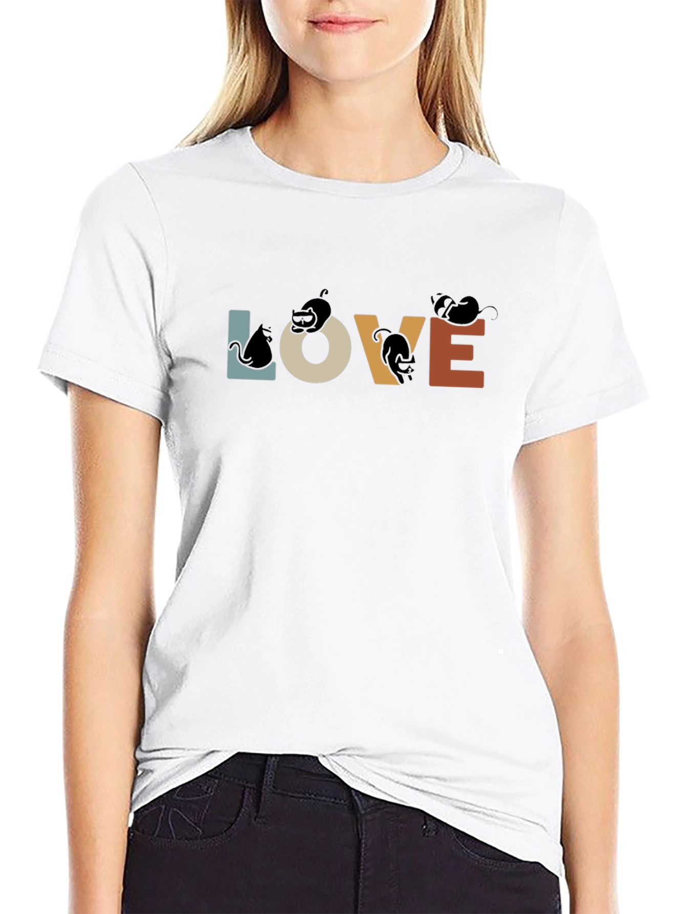Black Cat Love T-Shirt
