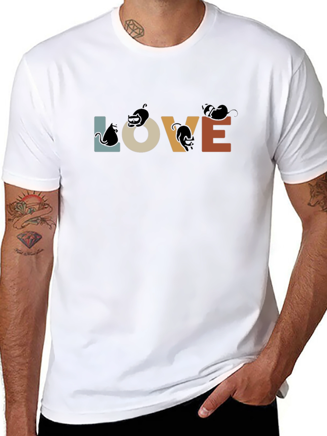 Black Cat Love T-Shirt